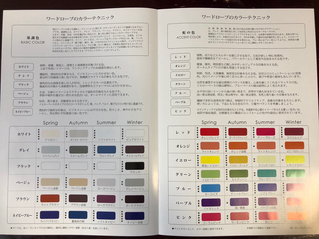 パーソナルカラー診断を受けてみました！